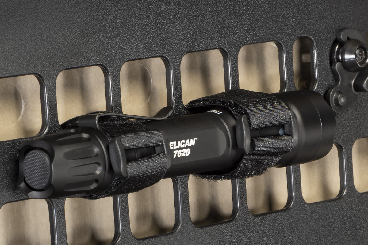 pelican case 7620 flashlight velcro strap panel